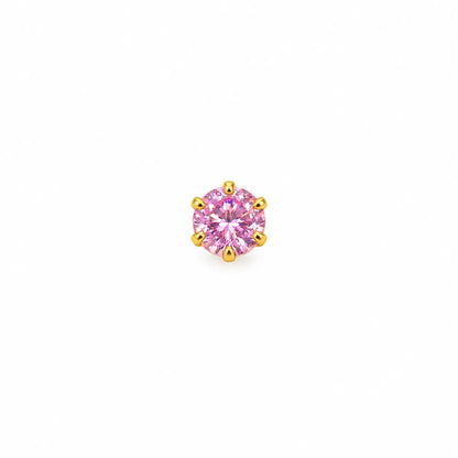 AVIRRA Gold Filled Pink Crystal Wired Nose Pin
