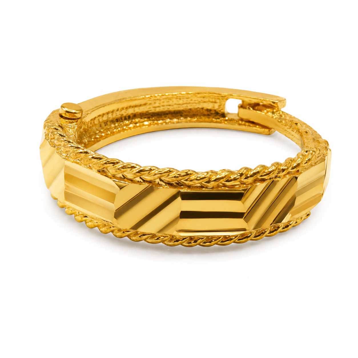 AVIRRA Gold Filled Classic Textured Hoop Nose Ring