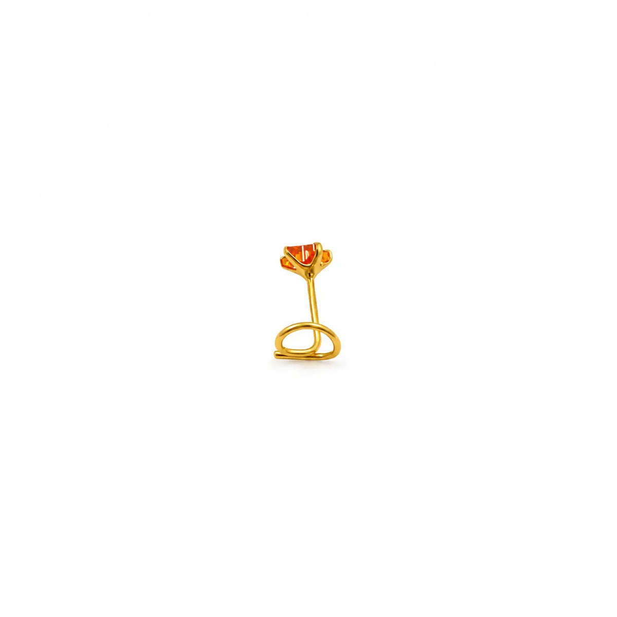 AVIRRA Gold Filled Orange Star Wired Nose Pin
