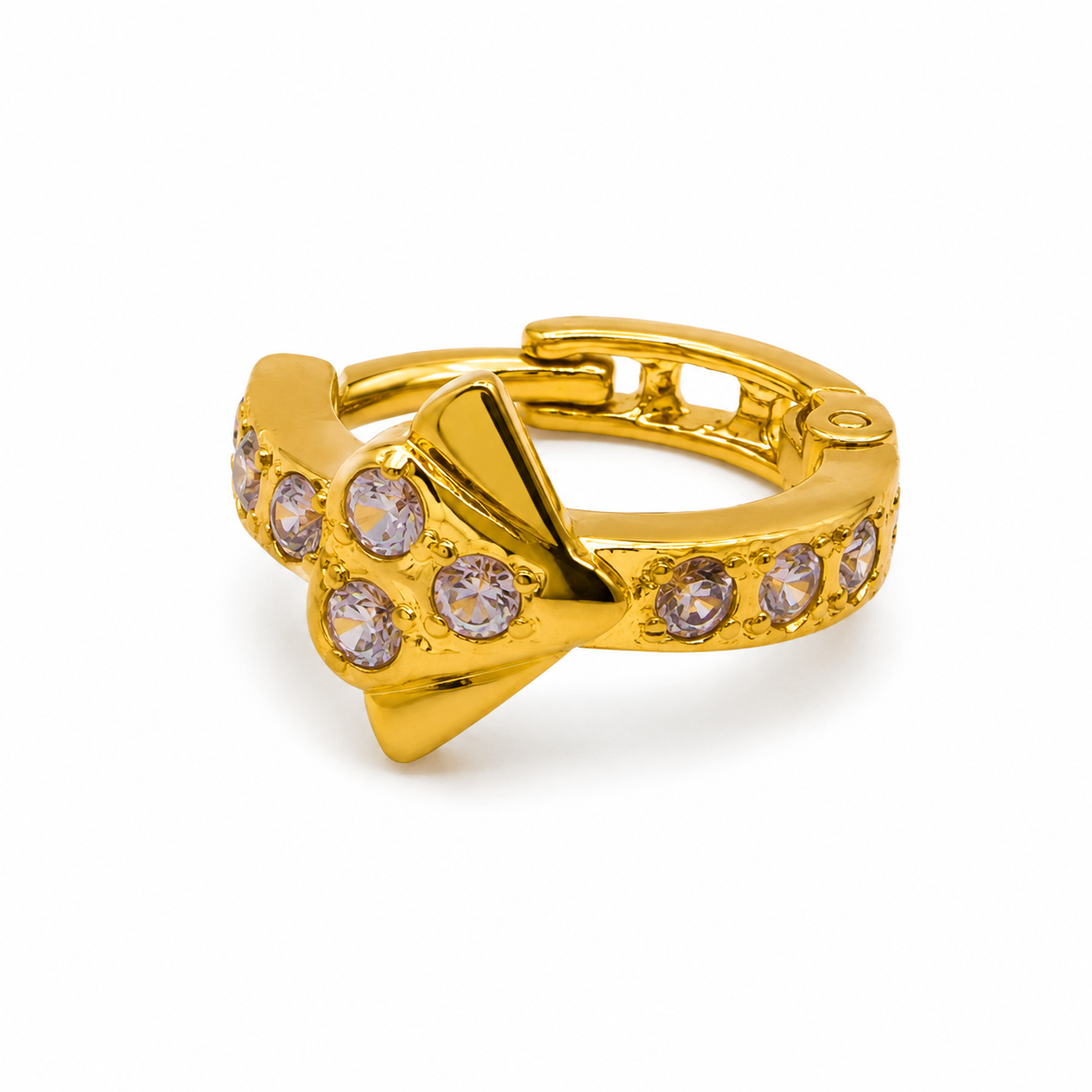 AVIRRA Gold Filled Crystal Star Hoop Nose Ring
