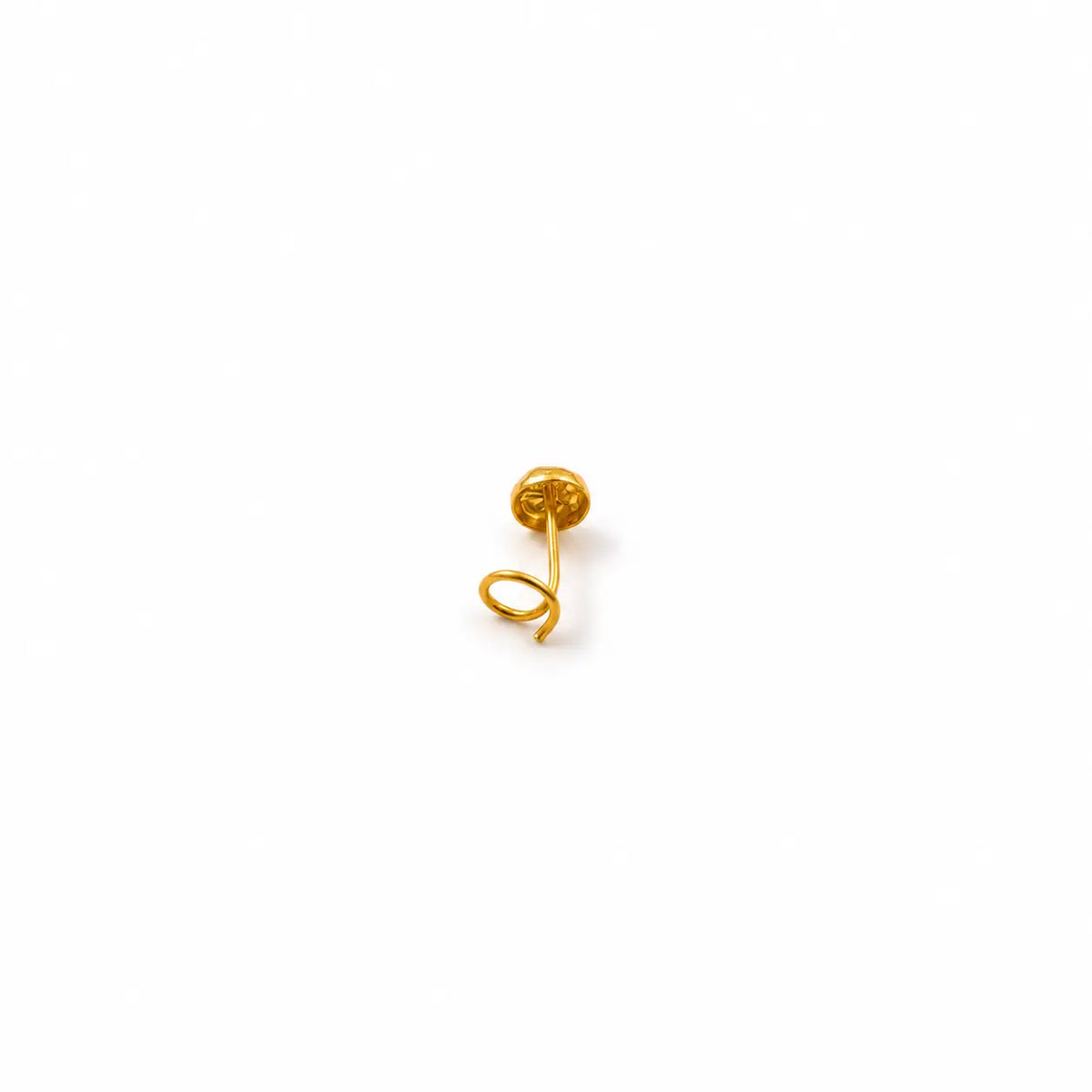 AVIRRA Gold Filled Plain Round Wired Nose Pin