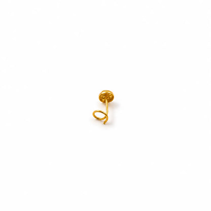 AVIRRA Gold Filled Plain Round Wired Nose Pin