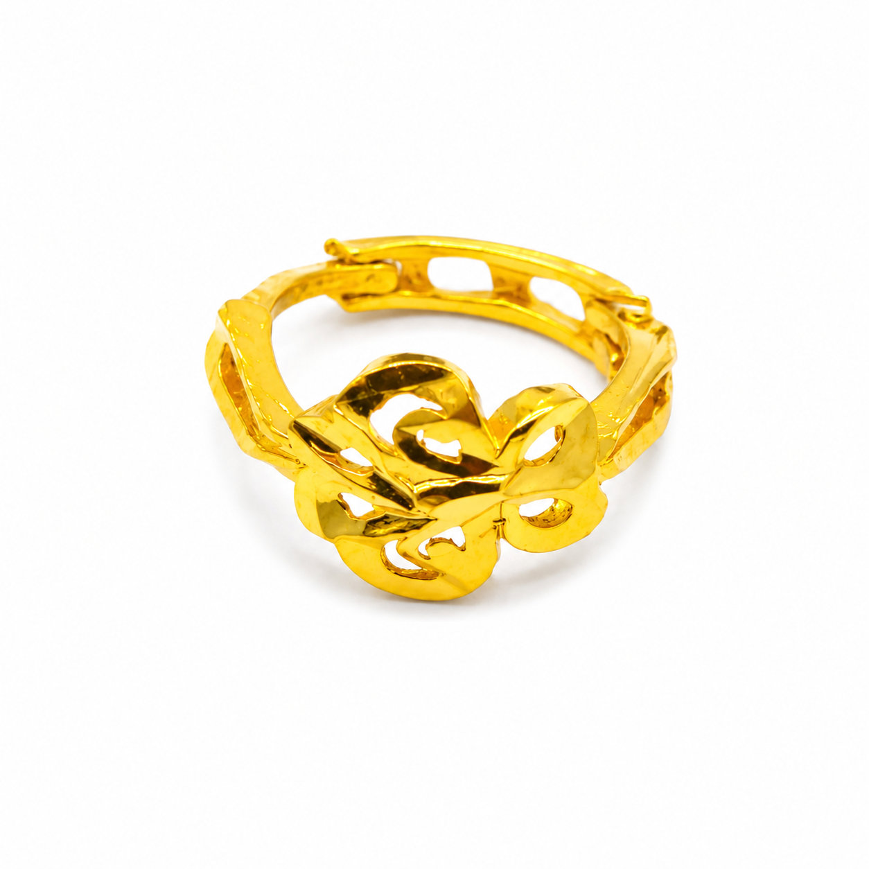 AVIRRA Gold Filled Floral Filigree Hoop Nose Ring