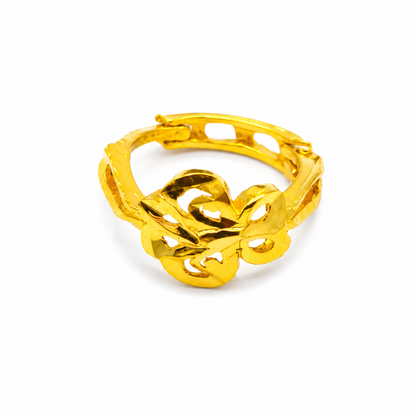 AVIRRA Gold Filled Floral Filigree Hoop Nose Ring