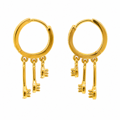 AVIRRA Gold Filled Crystal Drop Huggie Earrings