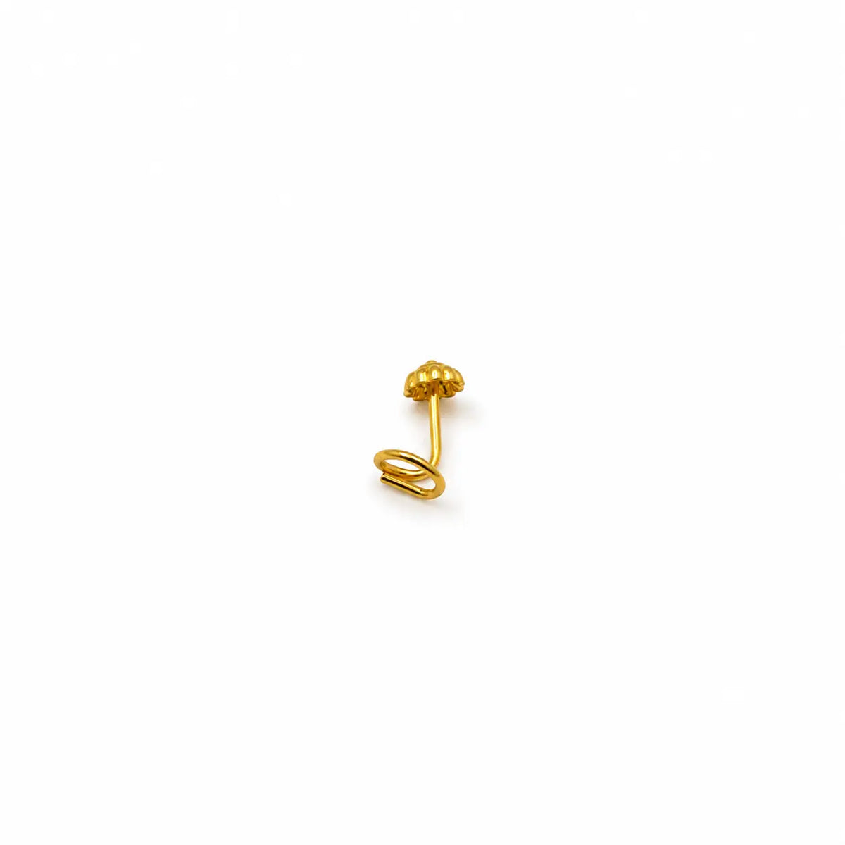 AVIRRA Gold Filled Floral Beaded Nose Pin