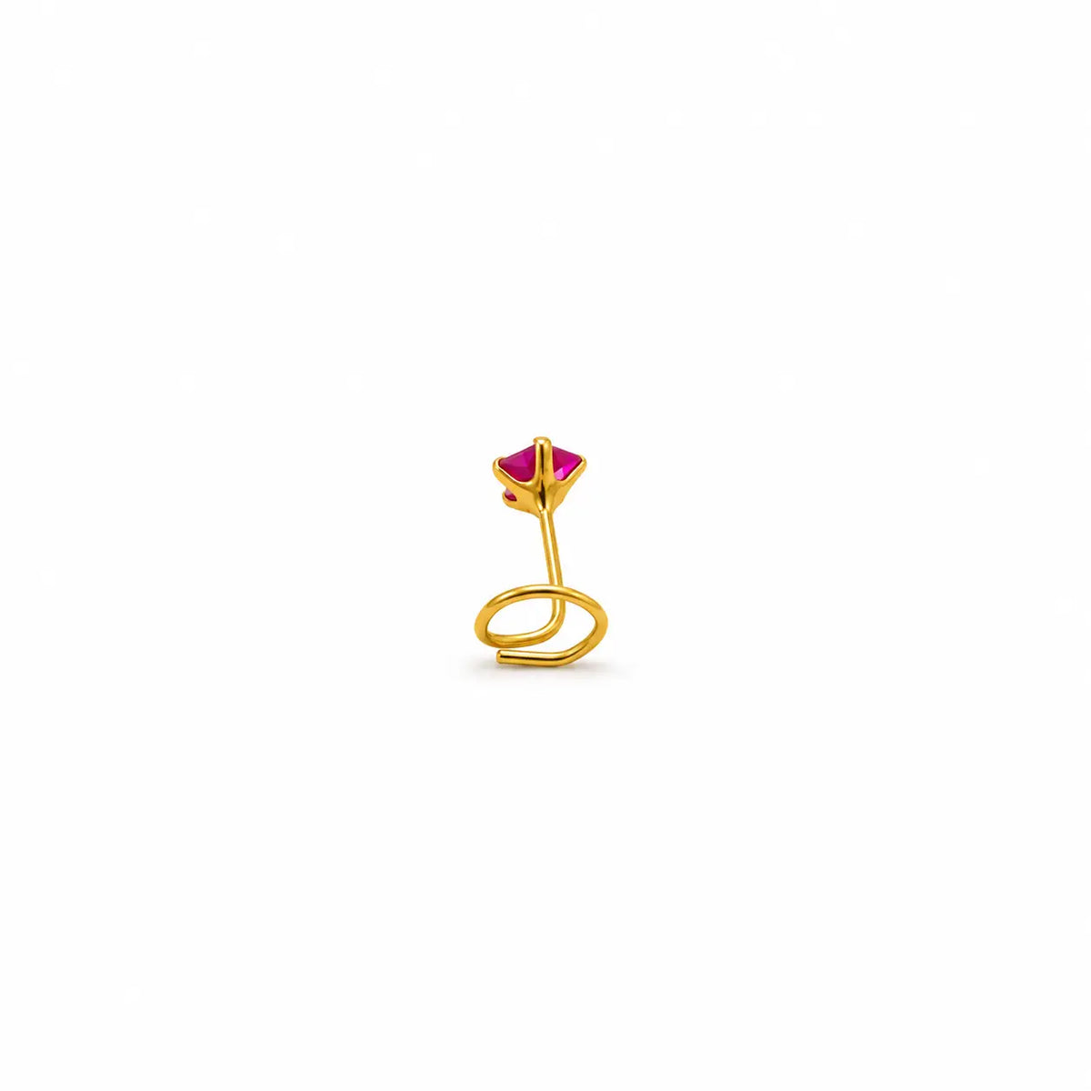 AVIRRA Gold Filled Pink Star Wired Nose Pin