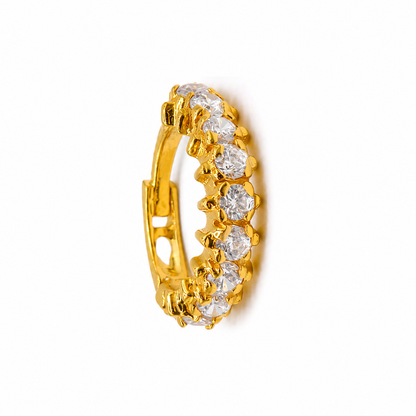 AVIRRA Gold Filled Crystal Half Hoop Nose Ring