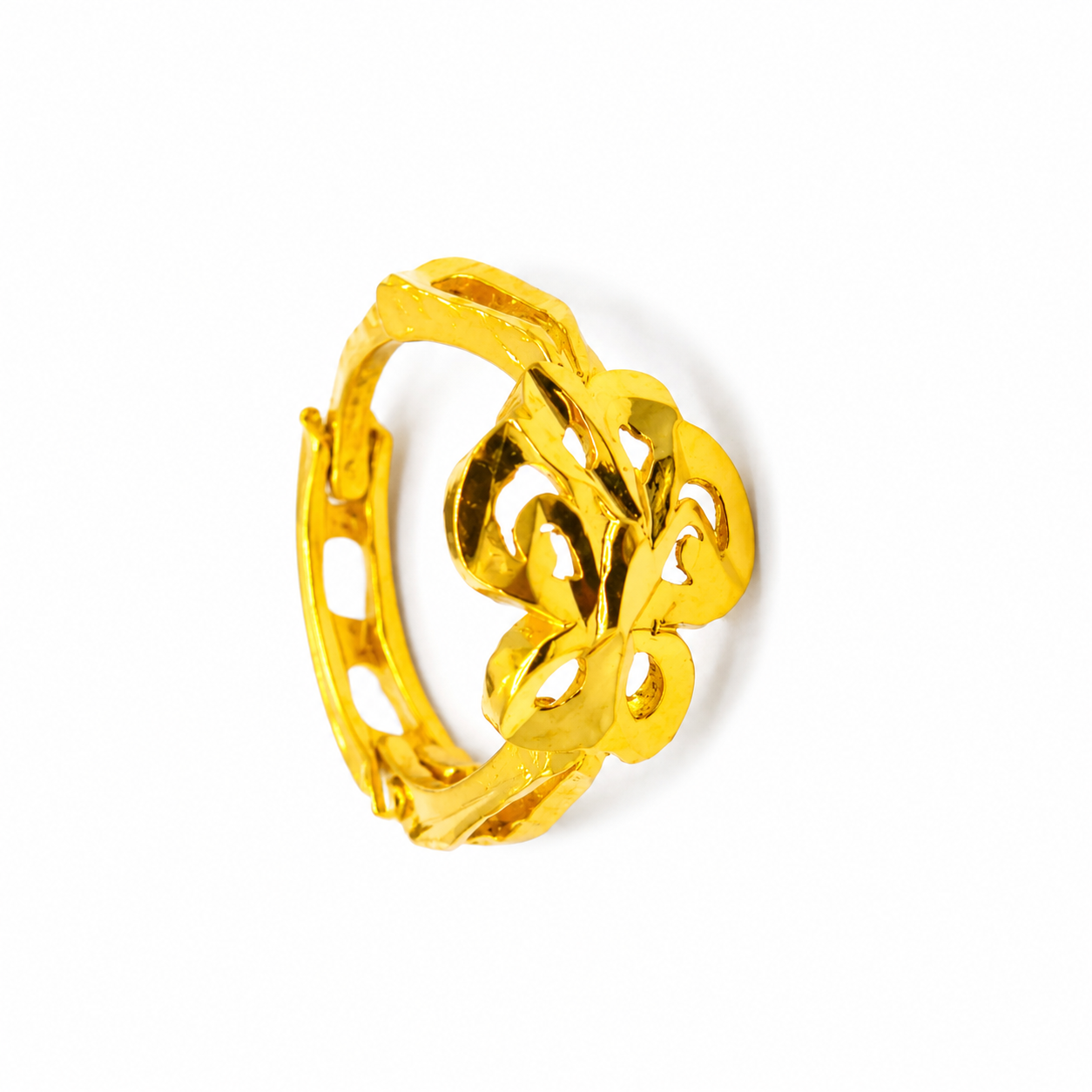 AVIRRA Gold Filled Floral Filigree Hoop Nose Ring