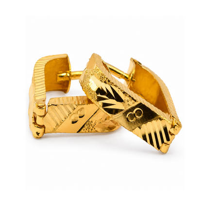 AVIRRA Gold Filled Geometric Heart Hoop Earrings